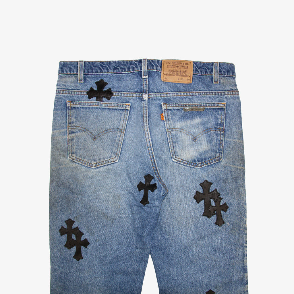 CHROME HEARTS CROSS PATCH DENIM