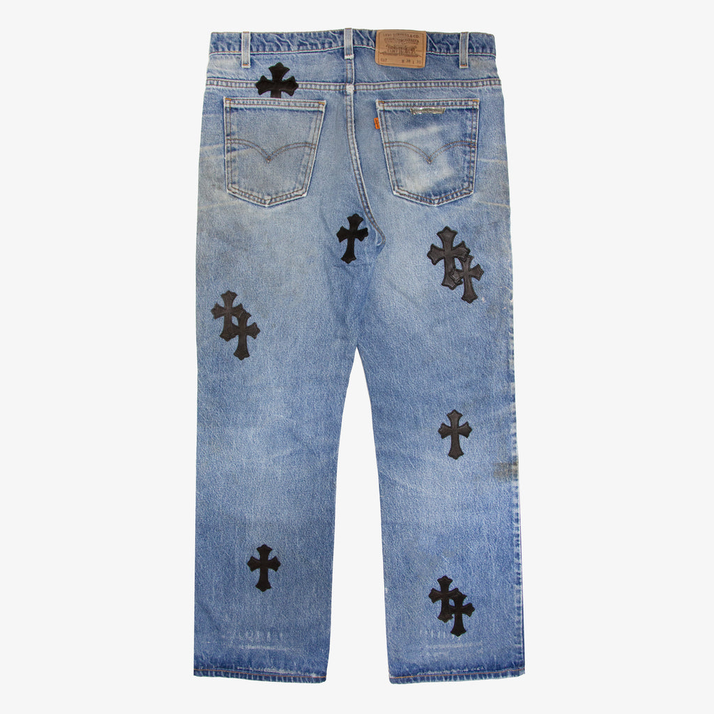 CHROME HEARTS CROSS PATCH DENIM