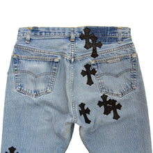 Load image into Gallery viewer, CHROME HEARTS SS19 PATCHWORK FLARED DENIM