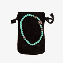 Load image into Gallery viewer, TURQUOISE BEADED .925 SILVER BRACELET