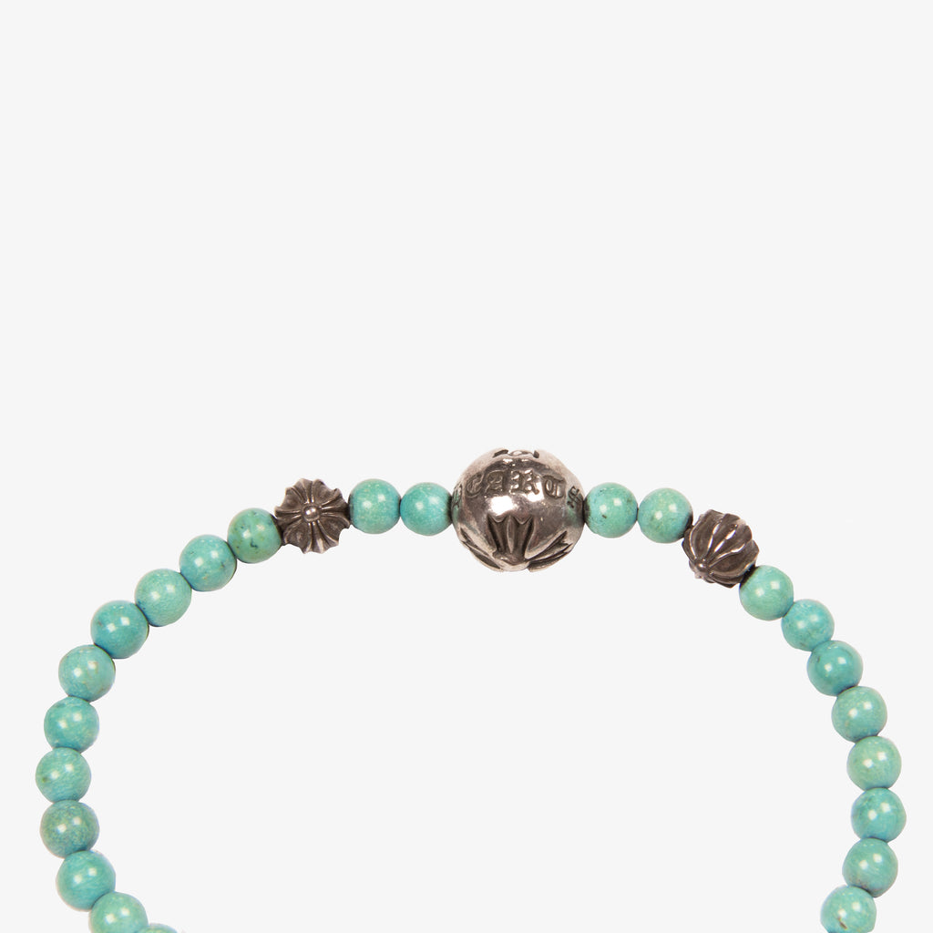 TURQUOISE BEADED .925 SILVER BRACELET