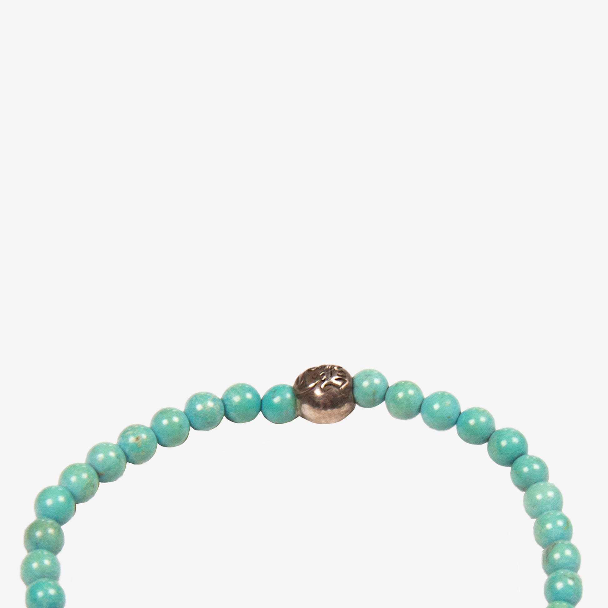 TURQUOISE BEADED .925 SILVER BRACELET