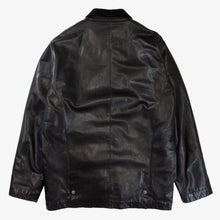 Load image into Gallery viewer, HERMES LINED LE FLEUR PATCH LEATHER COAT