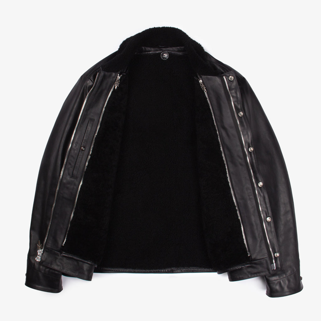 SHEARLING LINED LEATHER JACKET