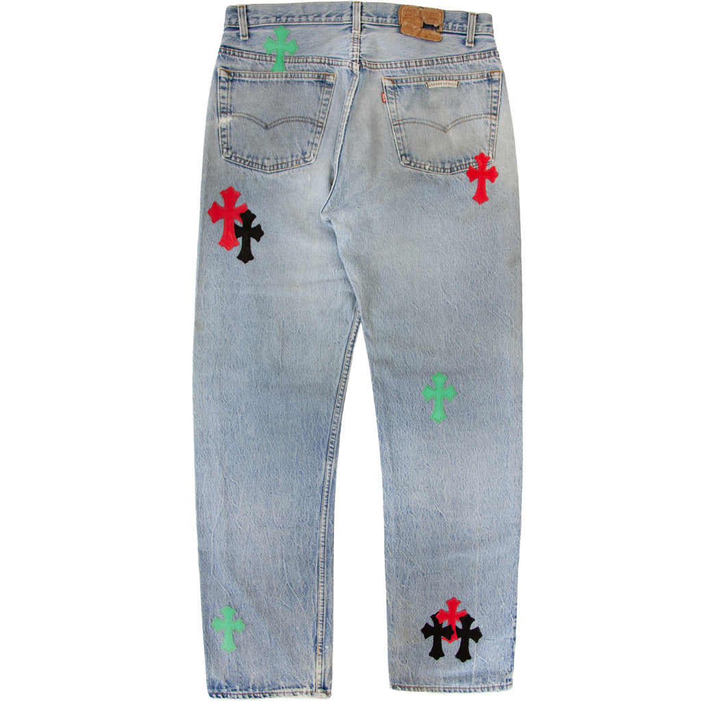 CHROME HEARTS 1/1 COMMISSIONED PATCHWORK DENIM