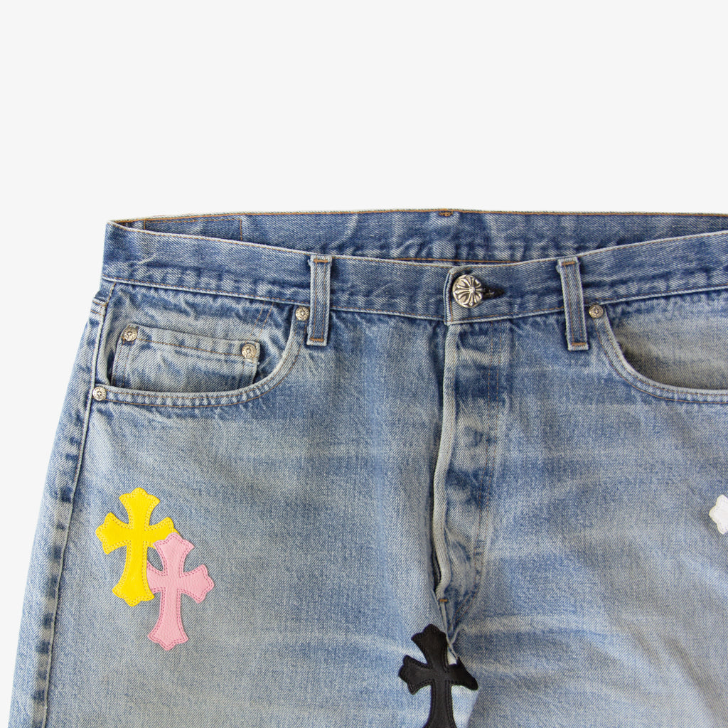 CHROME HEARTS PINK MULTICOLOR PATCH DENIM (SPO)