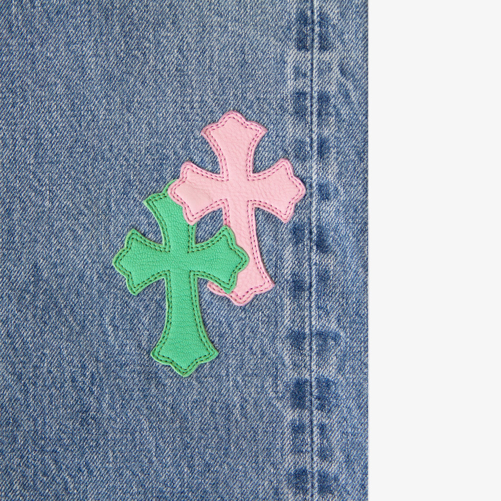 CHROME HEARTS PINK MULTICOLOR PATCH DENIM (SPO)