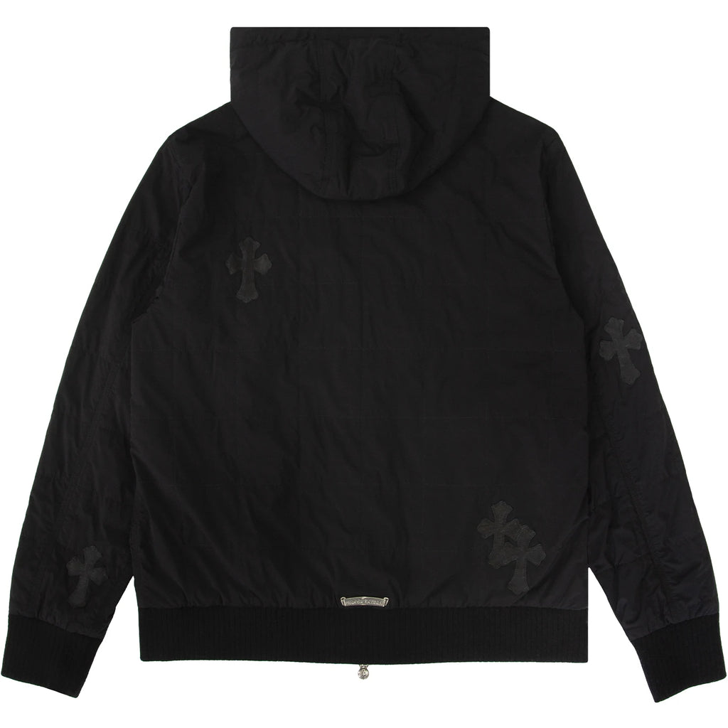 CROSS PATCH QUILTED NYLON JACKET