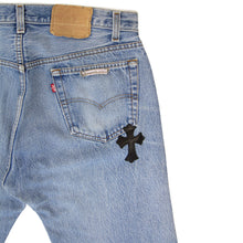 Load image into Gallery viewer, CHROME HEARTS 1/1 LIME GREEN MULTI PATCH DENIM