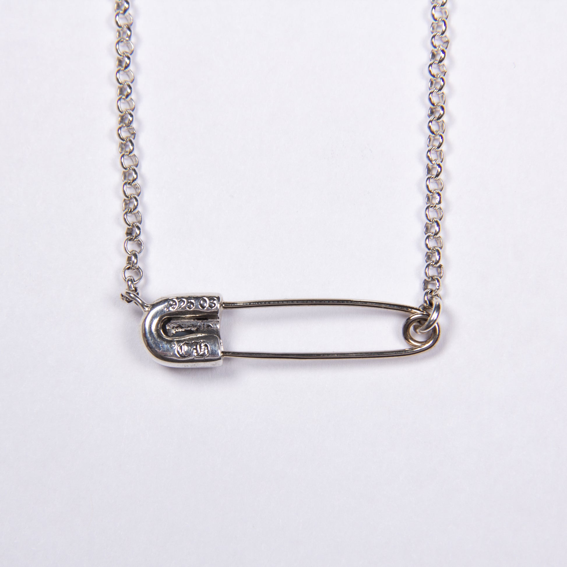 .925 SAFETY PIN NECKLACE