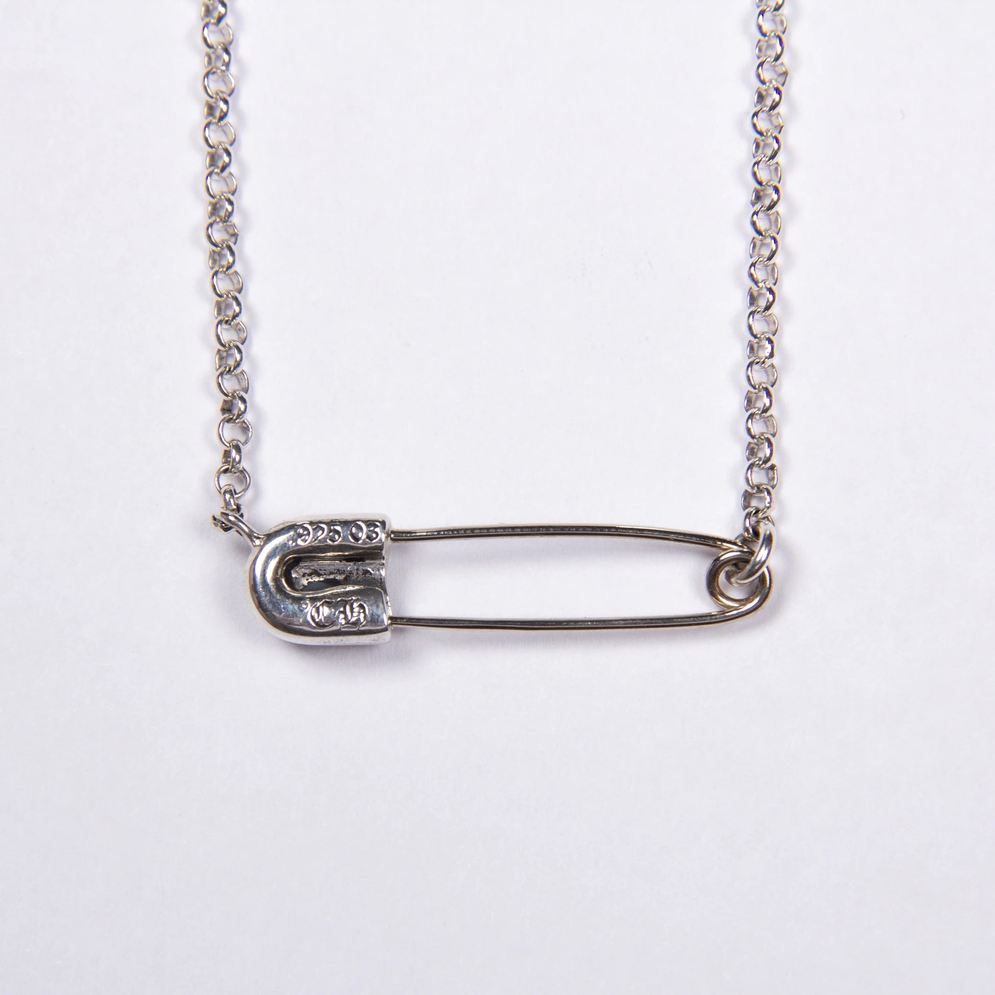 .925 SAFETY PIN NECKLACE