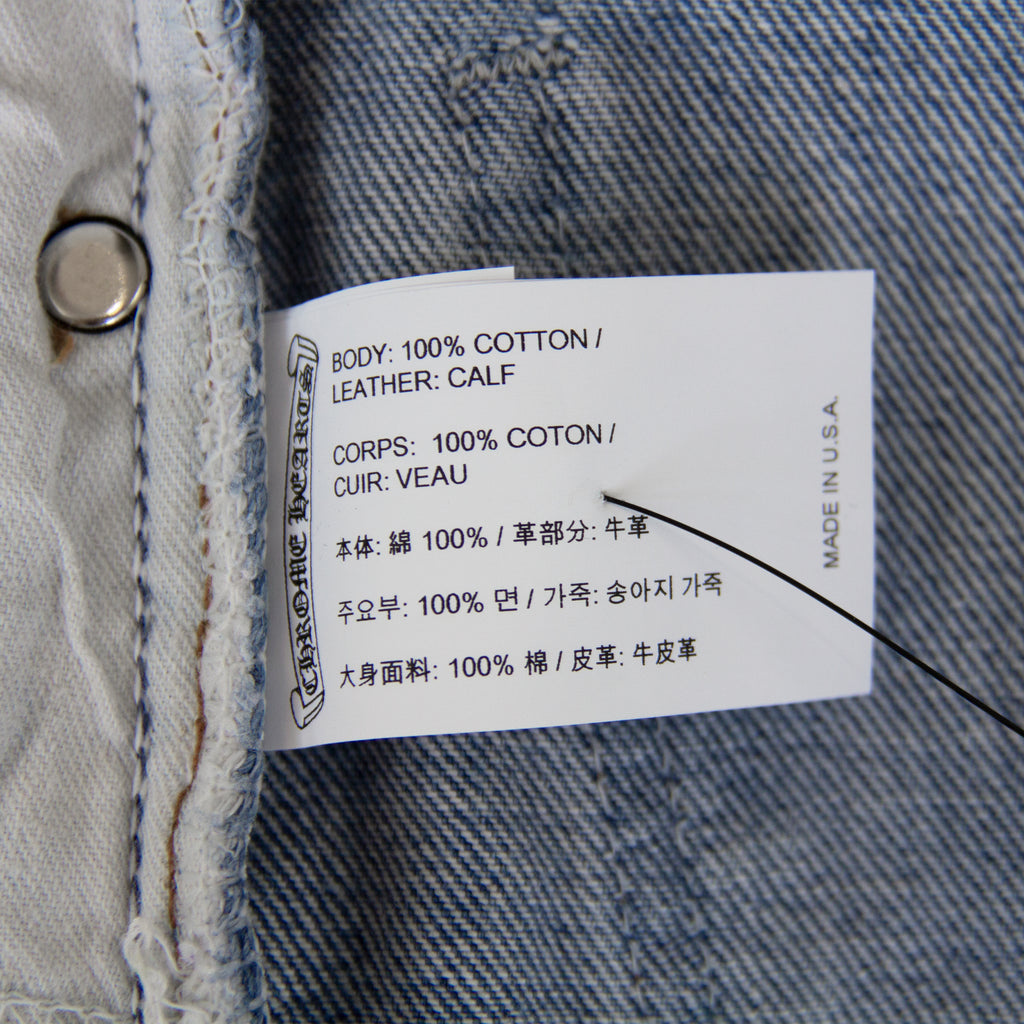 CHROME HEARTS PINK TRICOLOR PATCH DENIM