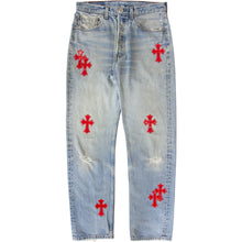 Load image into Gallery viewer, CHROME HEARTS COMMISSIONED PATCHWORK DENIM