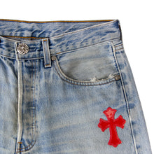 Load image into Gallery viewer, CHROME HEARTS COMMISSIONED PATCHWORK DENIM