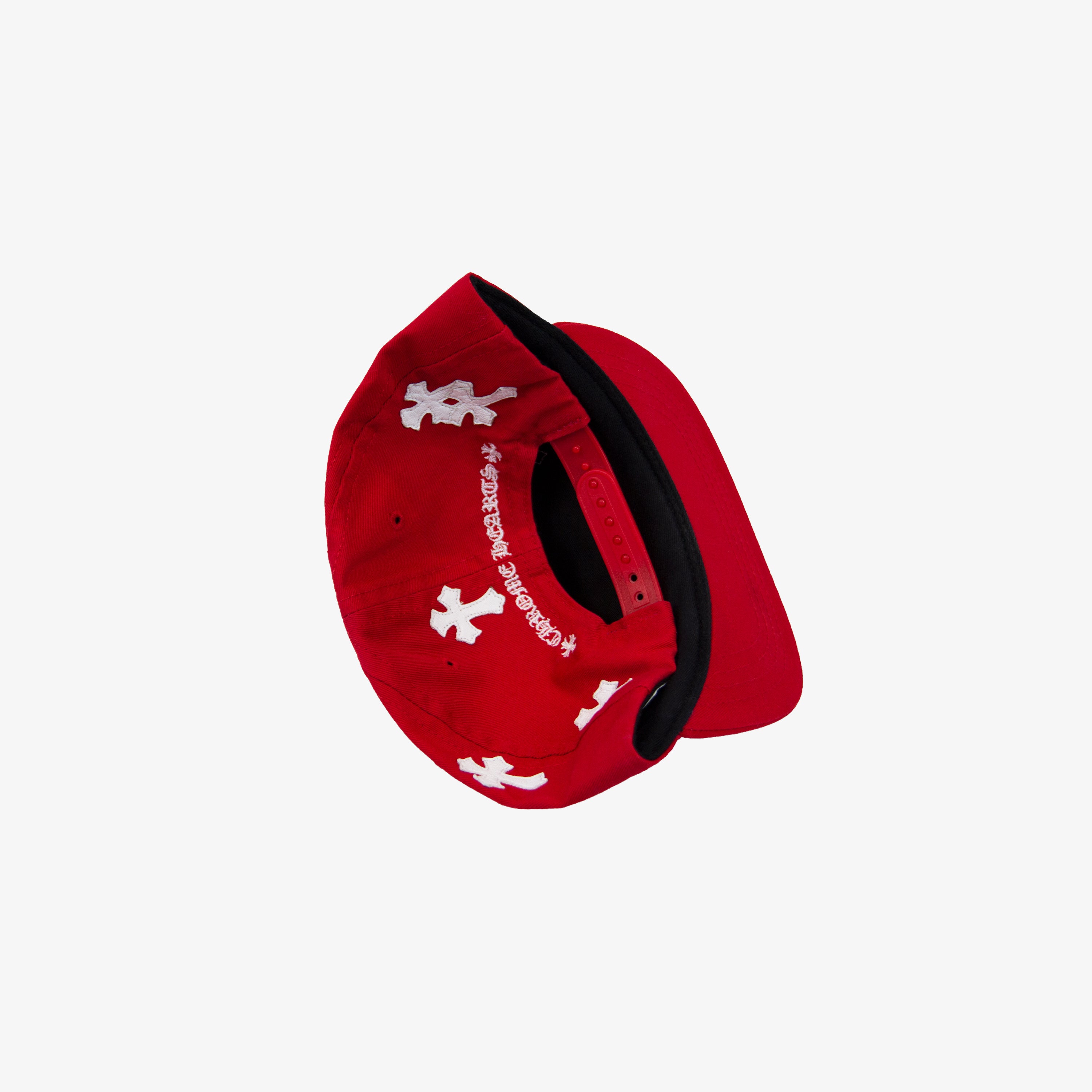 Chrome Hearts Cross Patch Baseball Hat Red – YankeeKicks Online