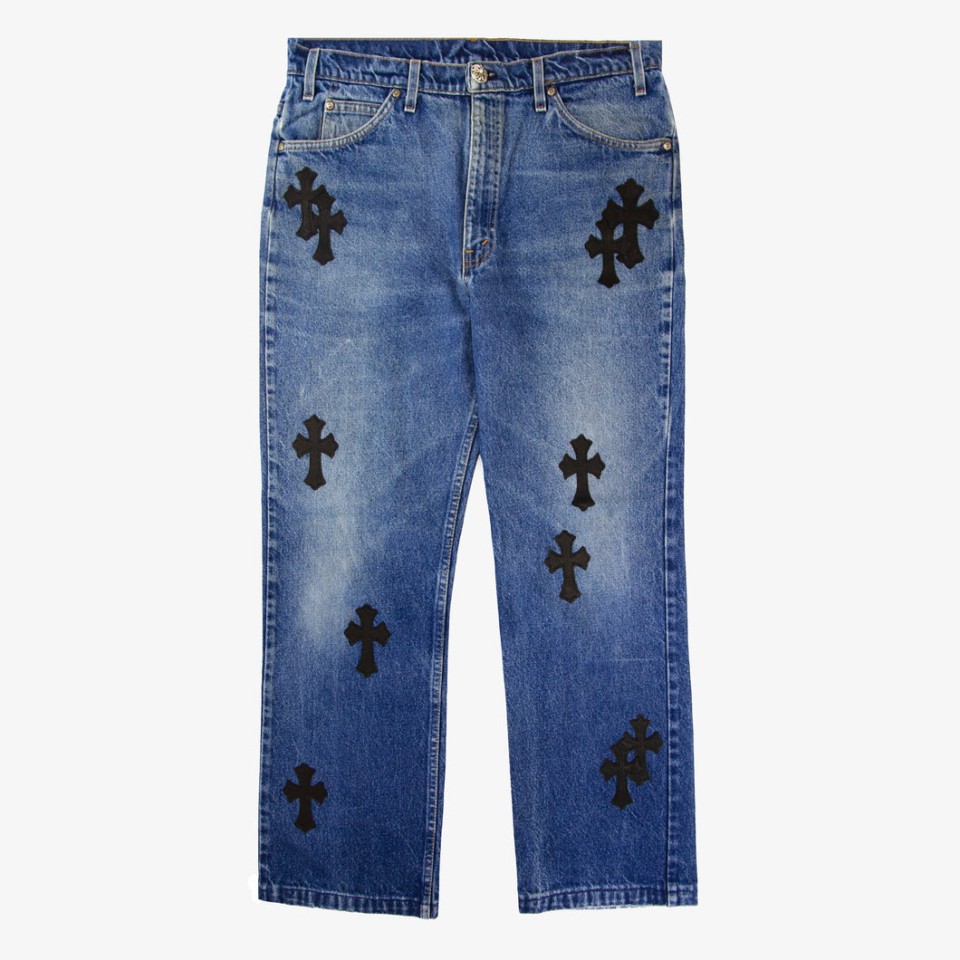 CHROME HEARTS CROSS PATCH DENIM