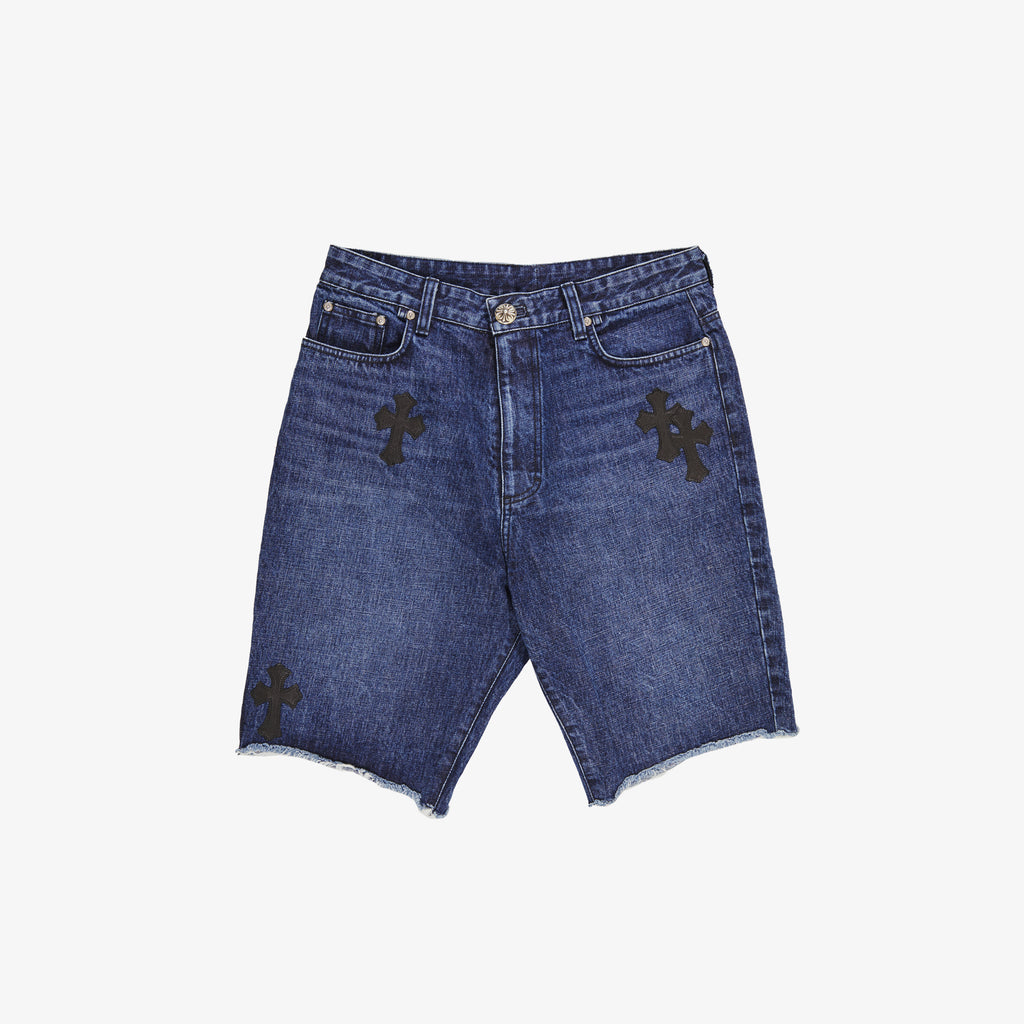 CHROME HEARTS PATCHWORK DENIM SHORT