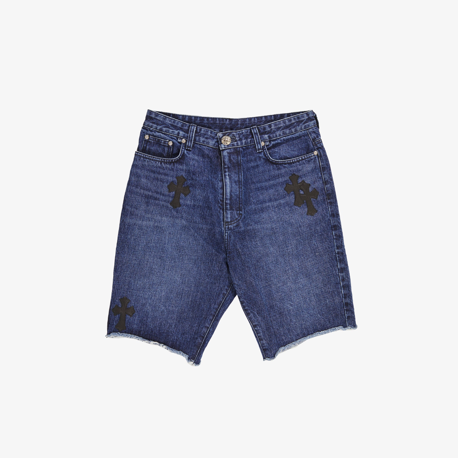 CHROME HEARTS PATCHWORK DENIM SHORT