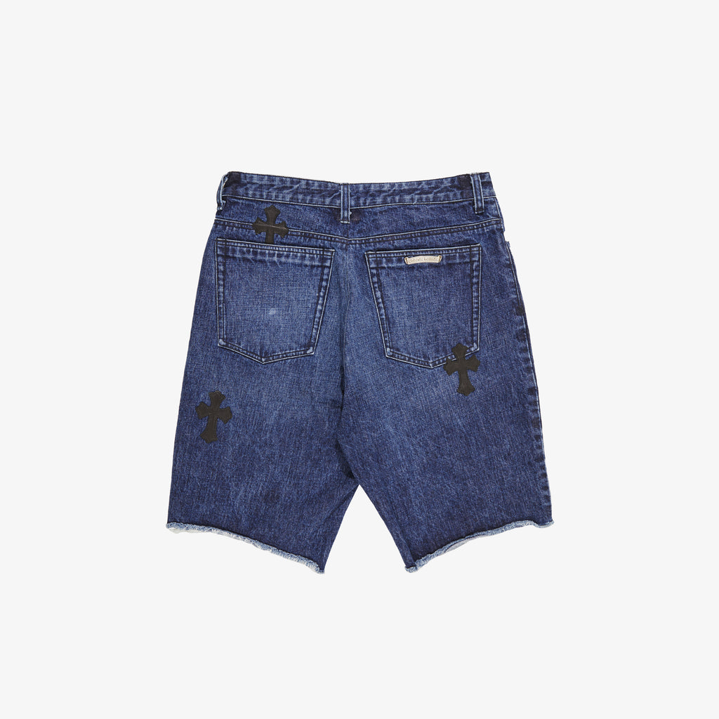 CHROME HEARTS PATCHWORK DENIM SHORT