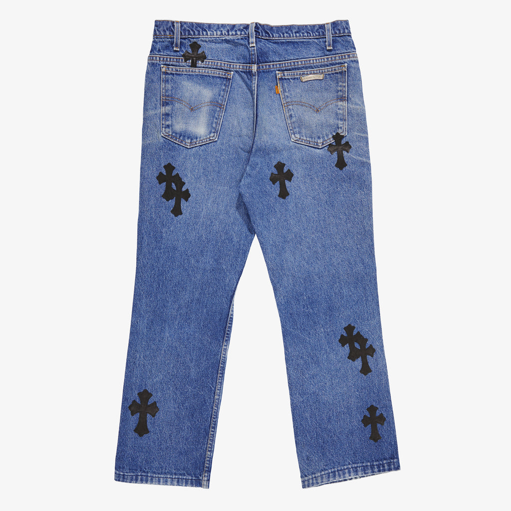 CHROME HEARTS CROSS PATCH DENIM