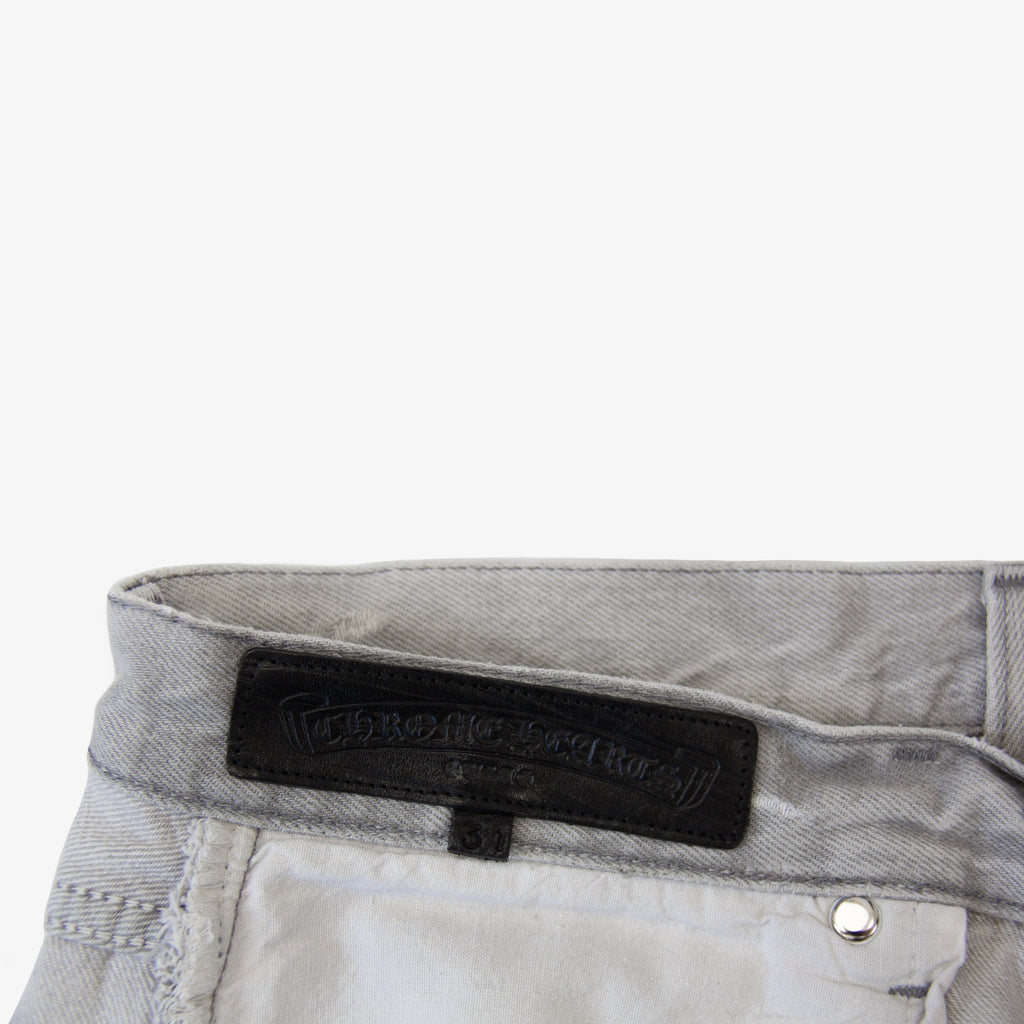 CHROME HEARTS SILVER HIDE PATCH DENIM