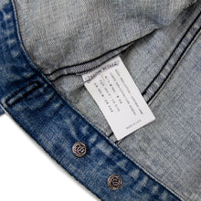 Load image into Gallery viewer, CHROME HEARTS 1/1 LEATHER PATCH SHEARLING DENIM TRUCKER