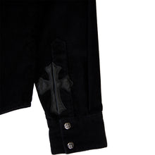 Load image into Gallery viewer, CHROME HEARTS CORDUROY .925 LEATHER PATCH SHIRT