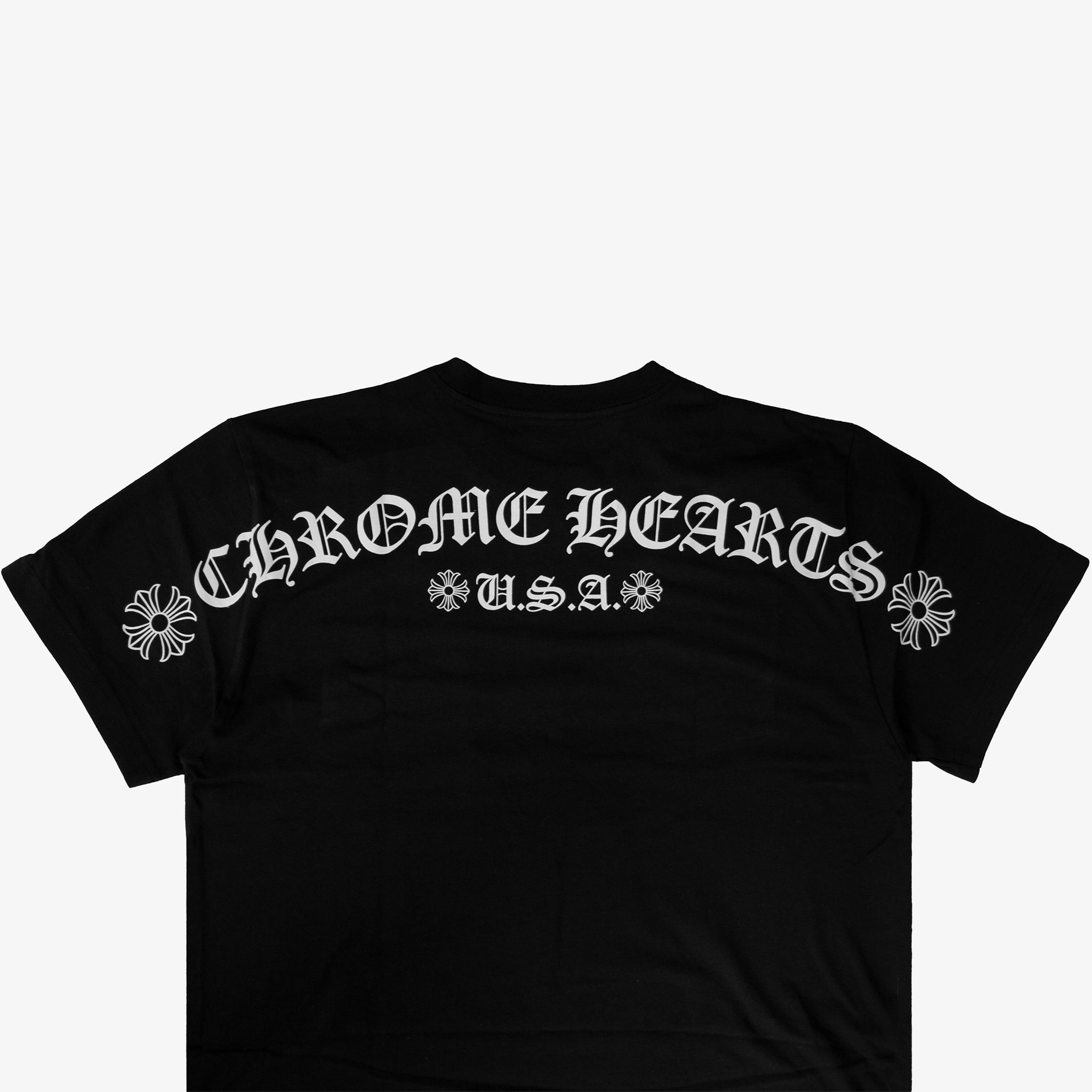 Chrome Hearts Graphic Print Crew Neck T-Shirt - Black T-Shirts