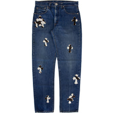 Load image into Gallery viewer, CHROME HEARTS COWHIDE ZEBRA PATCH DENIM