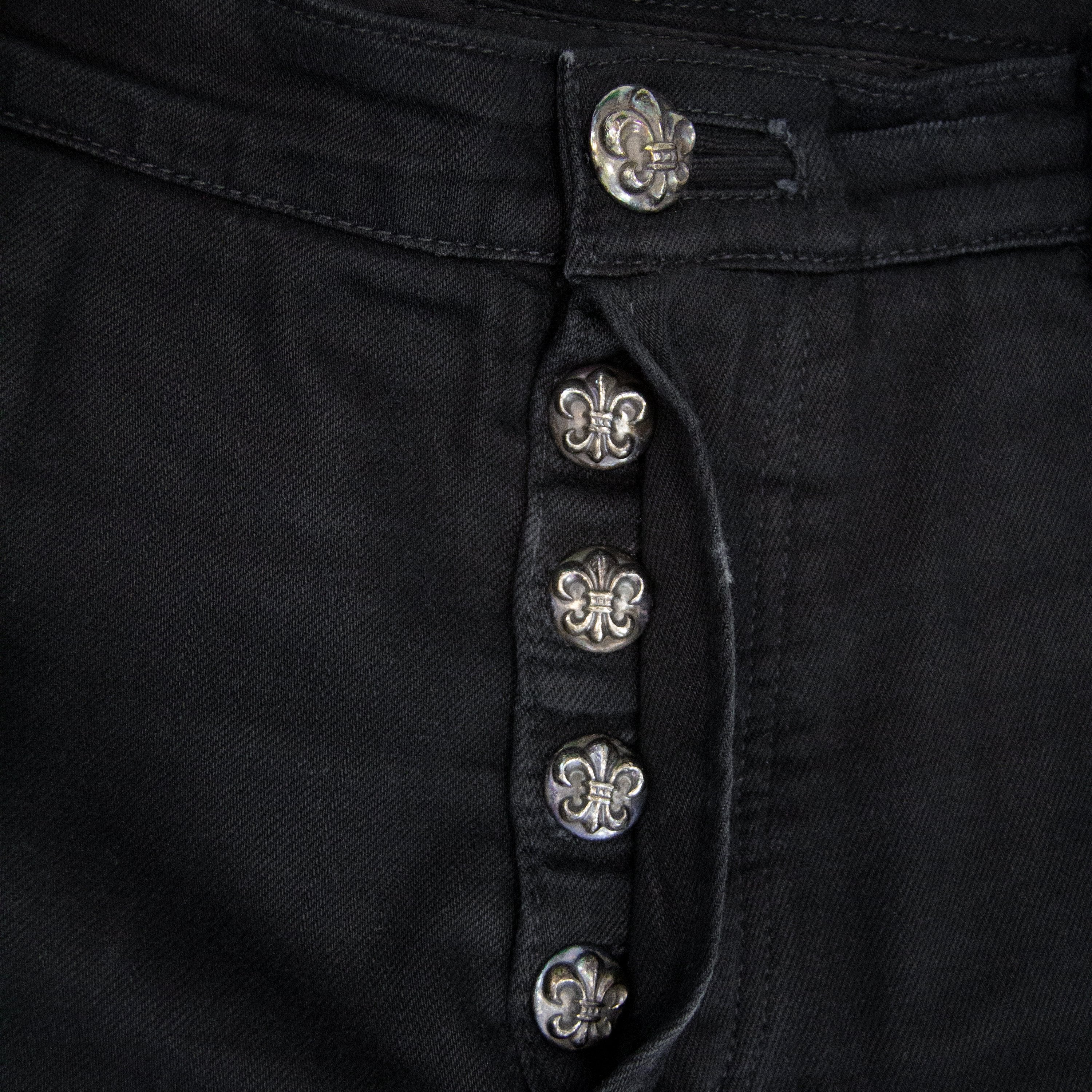Chrome Hearts FULL LOADED SILVER DAGGER Black Jeans – 4GSELLER-NY