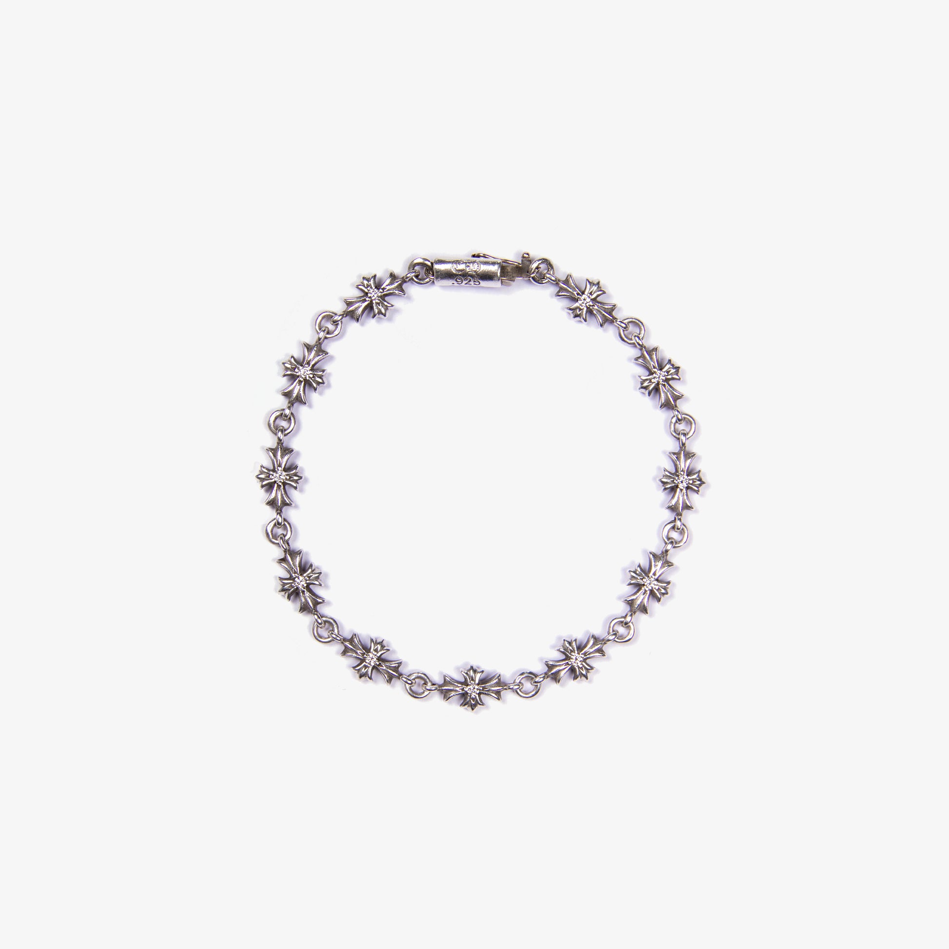 DIAMOND .925 TINY E BRACELET 7"