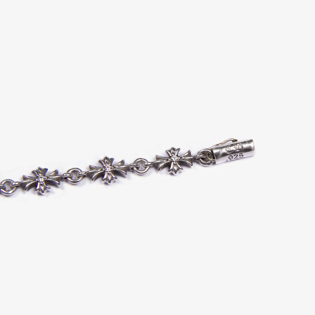 DIAMOND .925 TINY E BRACELET 7"