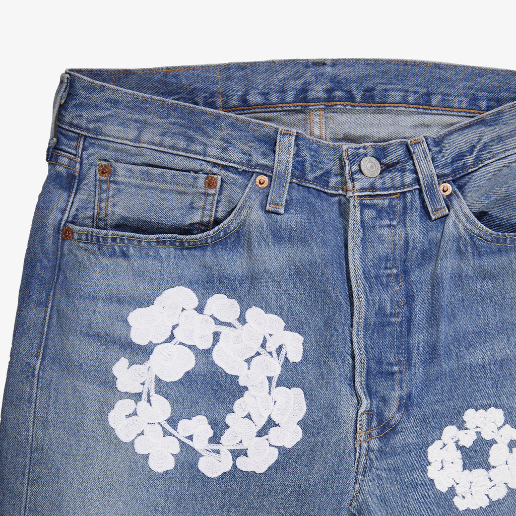 DENIM TEARS CHAIN STITCH COTTON WREATH DENIM