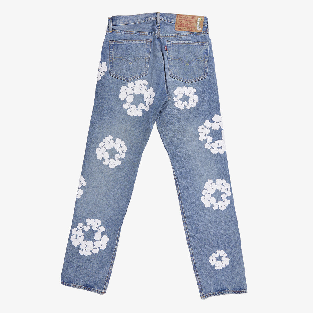 DENIM TEARS CHAIN STITCH COTTON WREATH DENIM