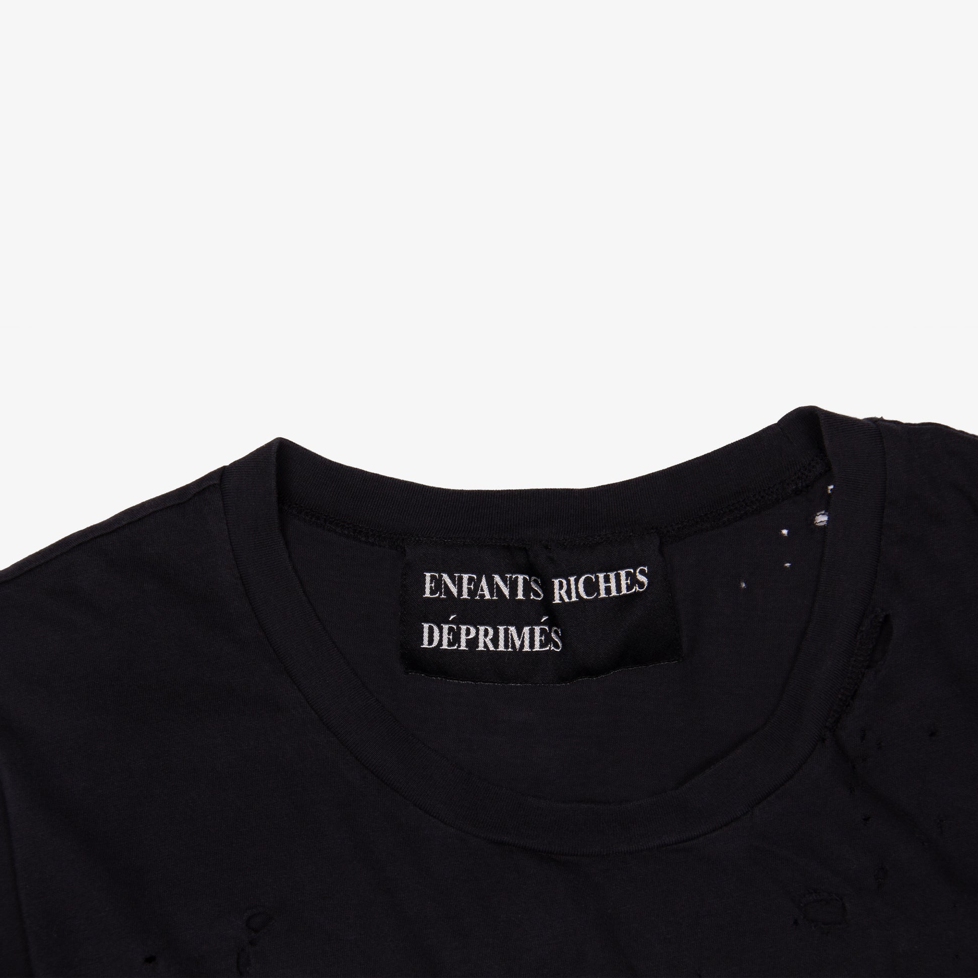 BLACK CLASSIC LOGO CUT OFF TEE