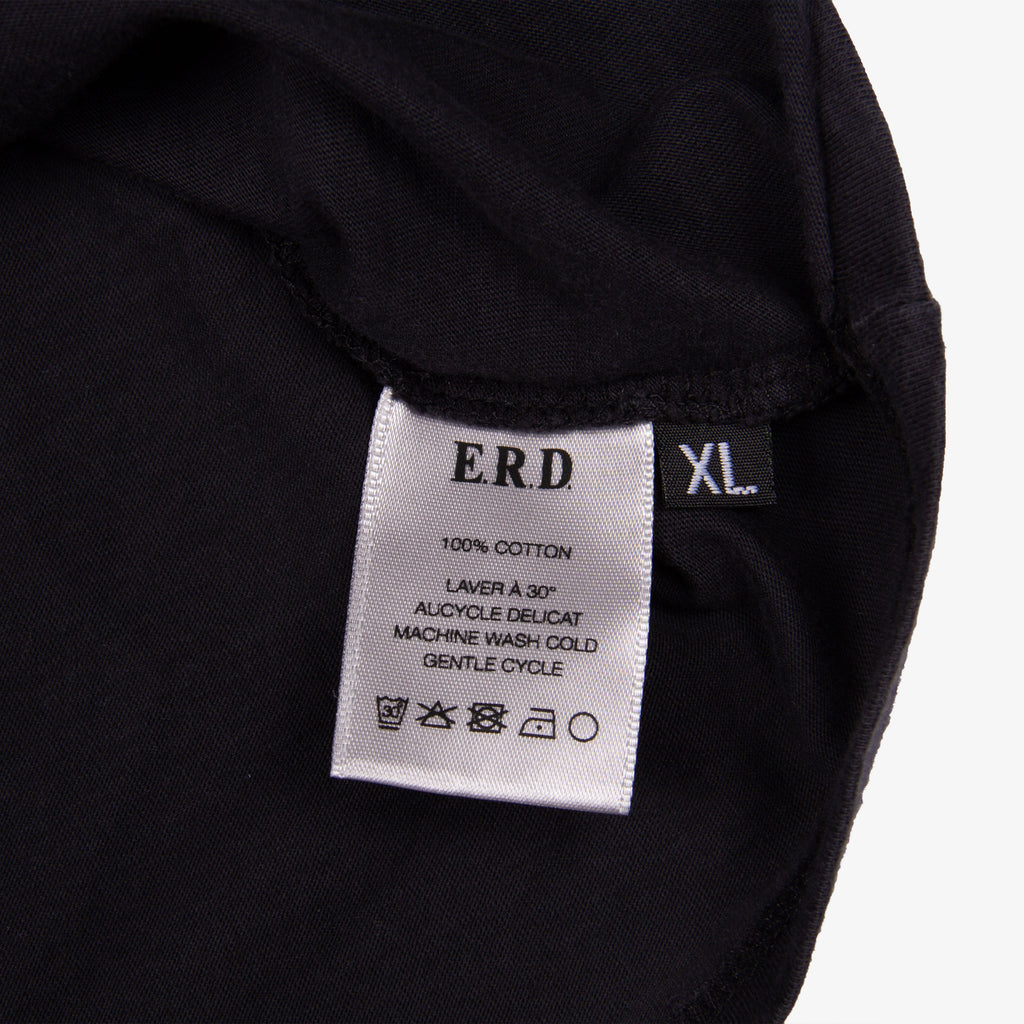 BLACK CLASSIC LOGO CUT OFF TEE