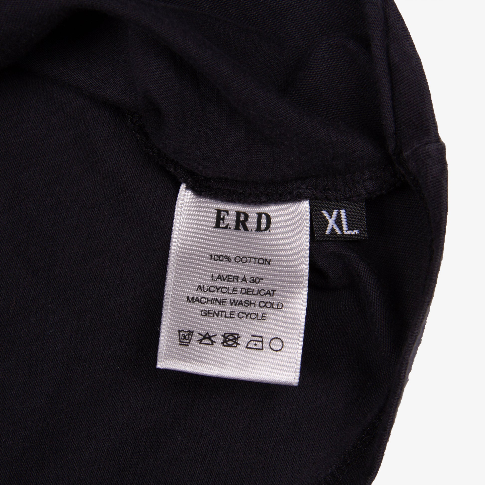 BLACK CLASSIC LOGO CUT OFF TEE