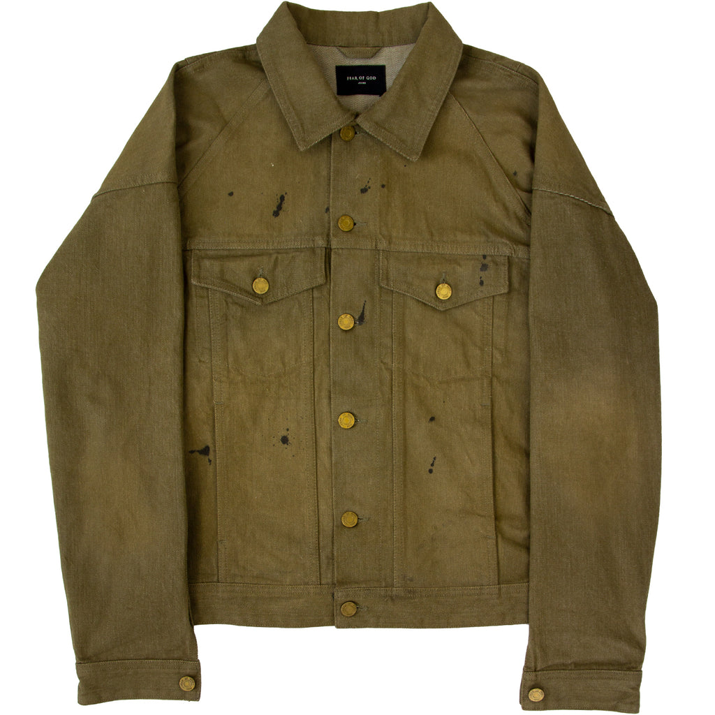 FEAR OF GOD 5TH COLLECTION TREATED DENIM JACKET