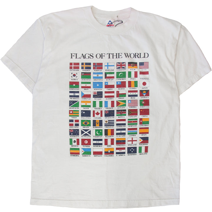VINTAGE 1990s FLAGS OF THE WORLD TEE