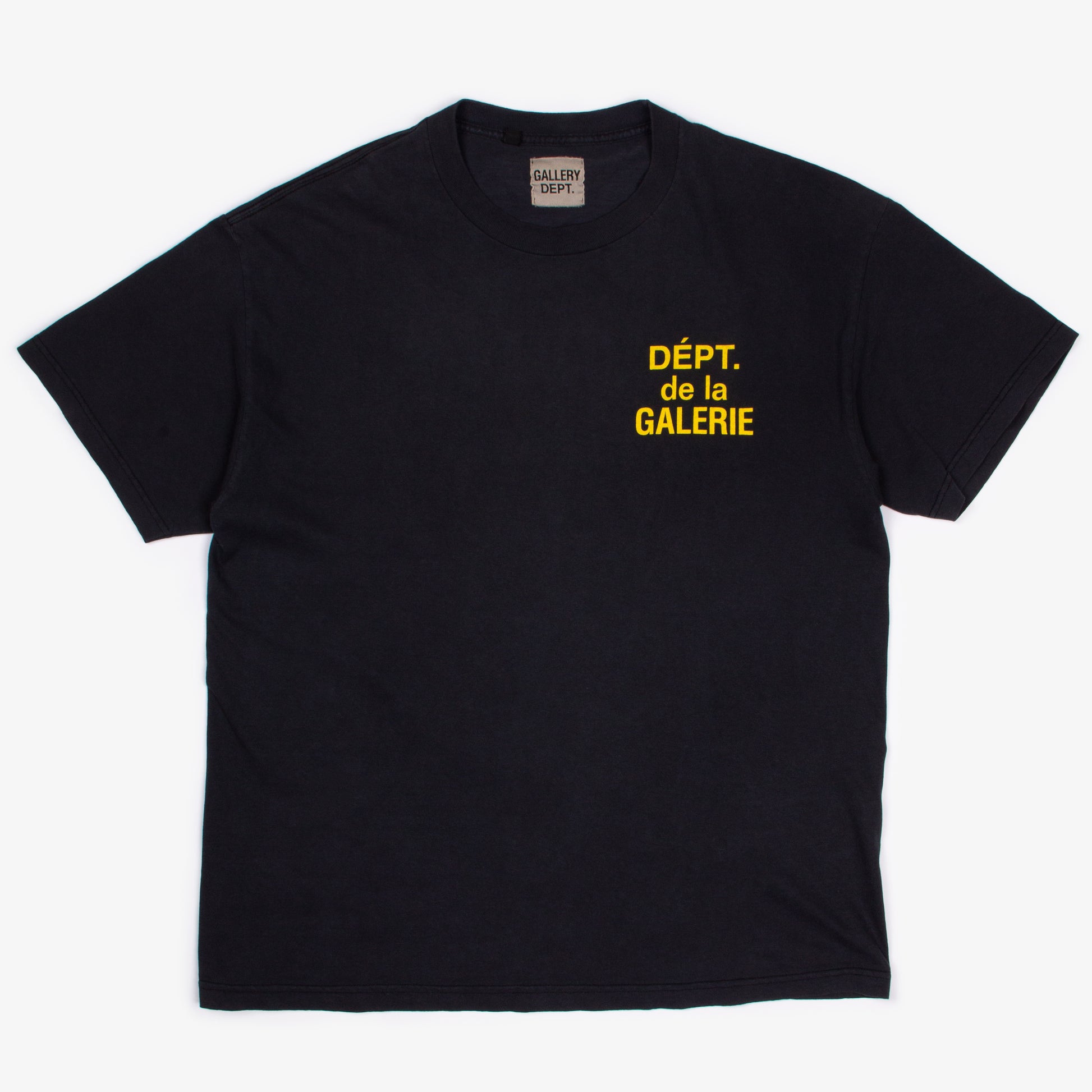 WASHED BLACK FRENCH LOGO TEE