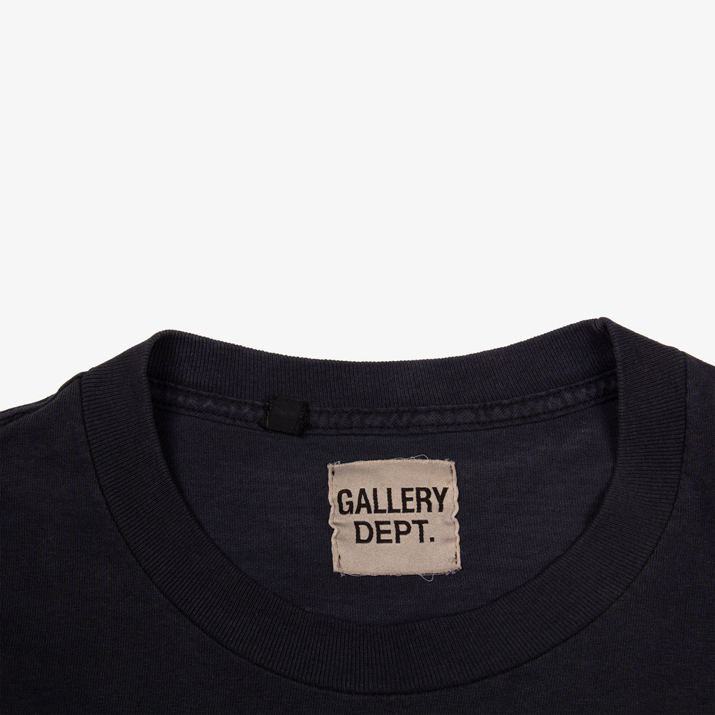 WASHED BLACK FRENCH LOGO TEE