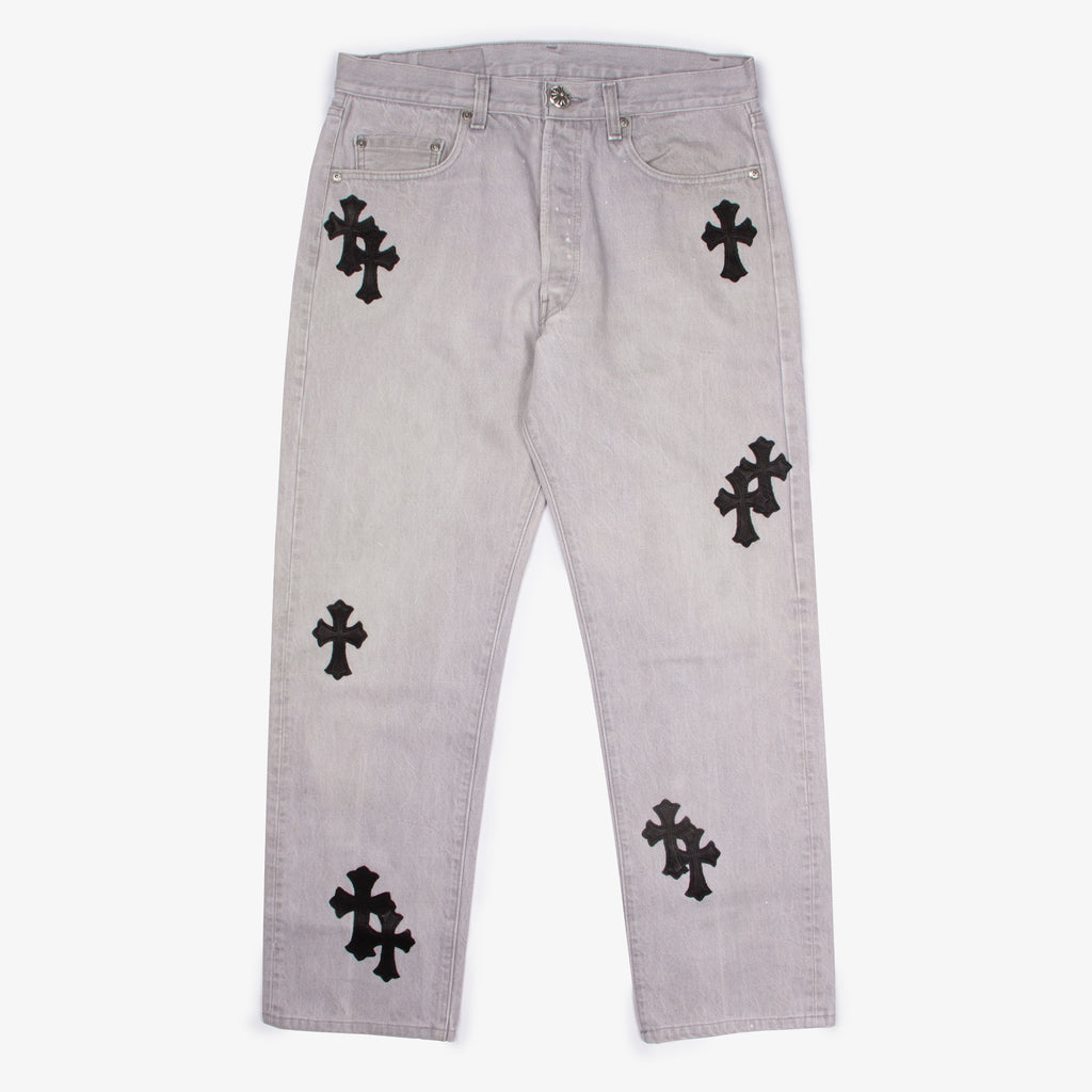 GREY CLASSIC CROSS PATCH DENIM