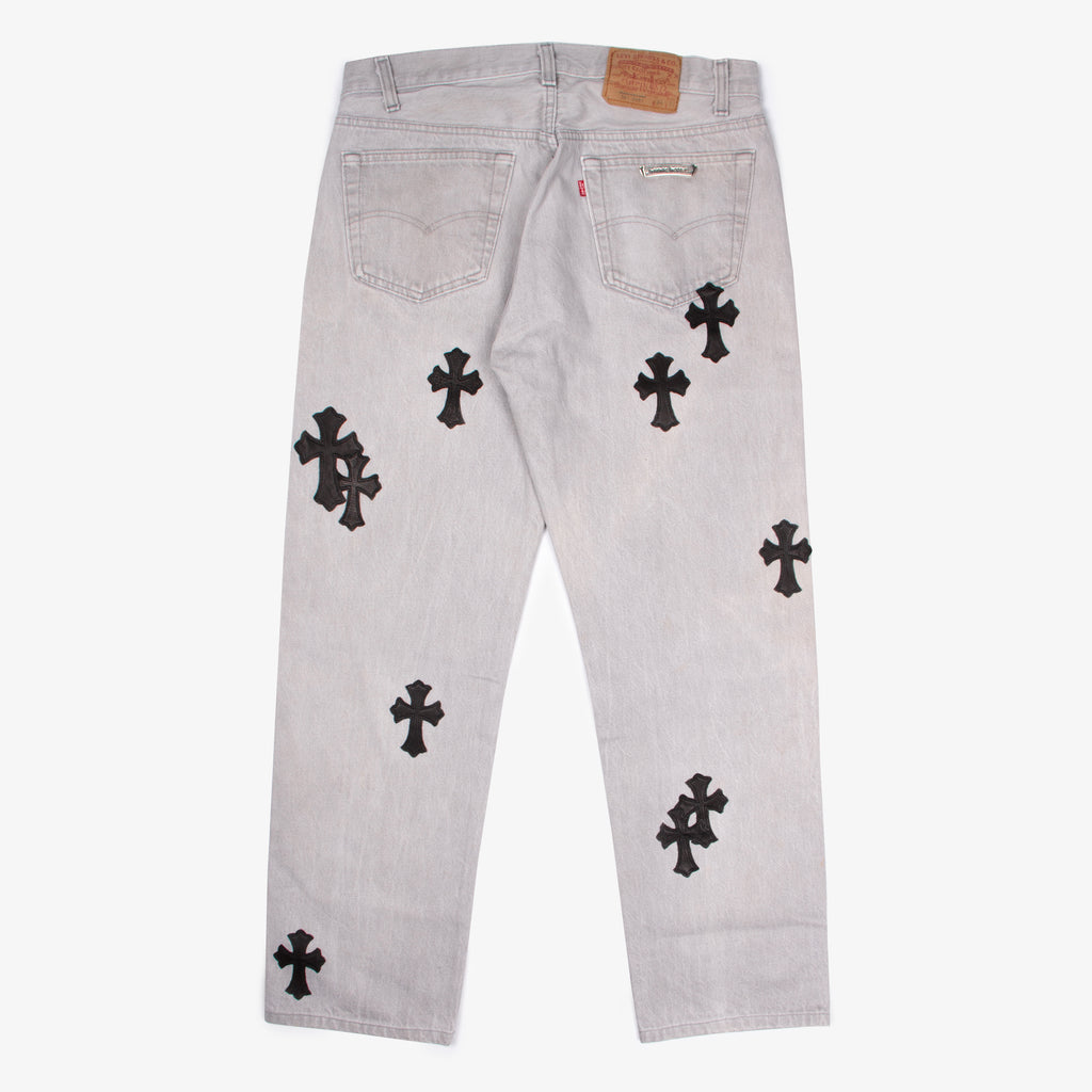 GREY CLASSIC CROSS PATCH DENIM