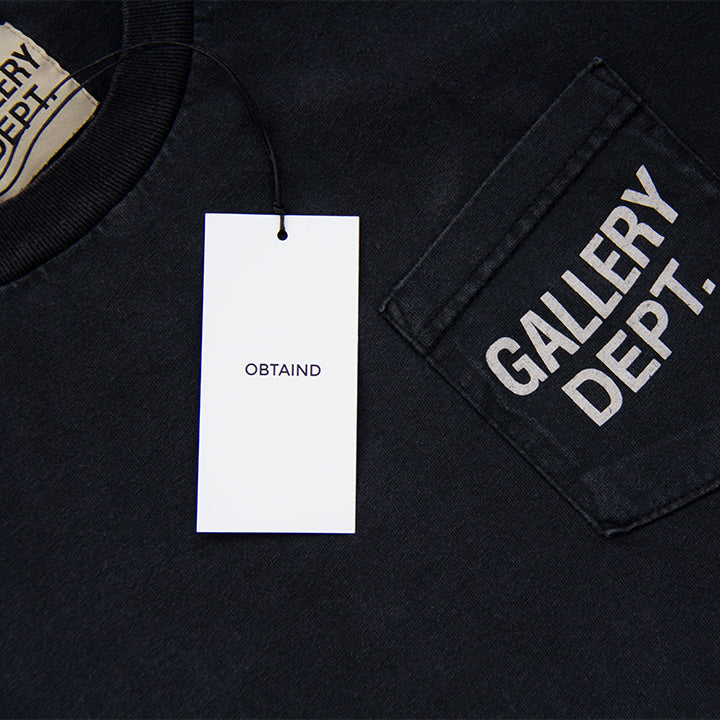 Gallery Dept. Logo Pocket T-shirt Cream/Black Men's - US