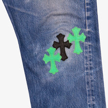 Load image into Gallery viewer, GREEN 22 CROSS PATCH DENIM (1/1)