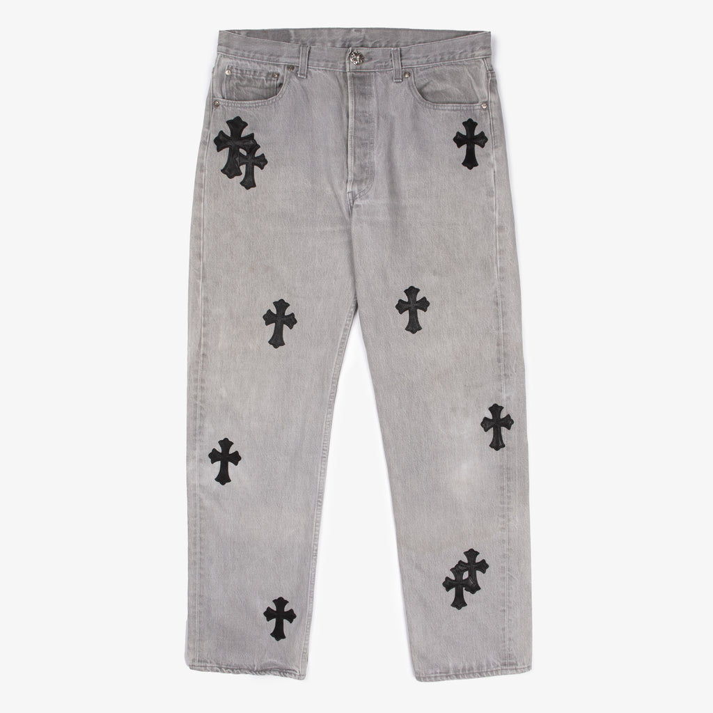 GREY CLASSIC CROSS PATCH DENIM