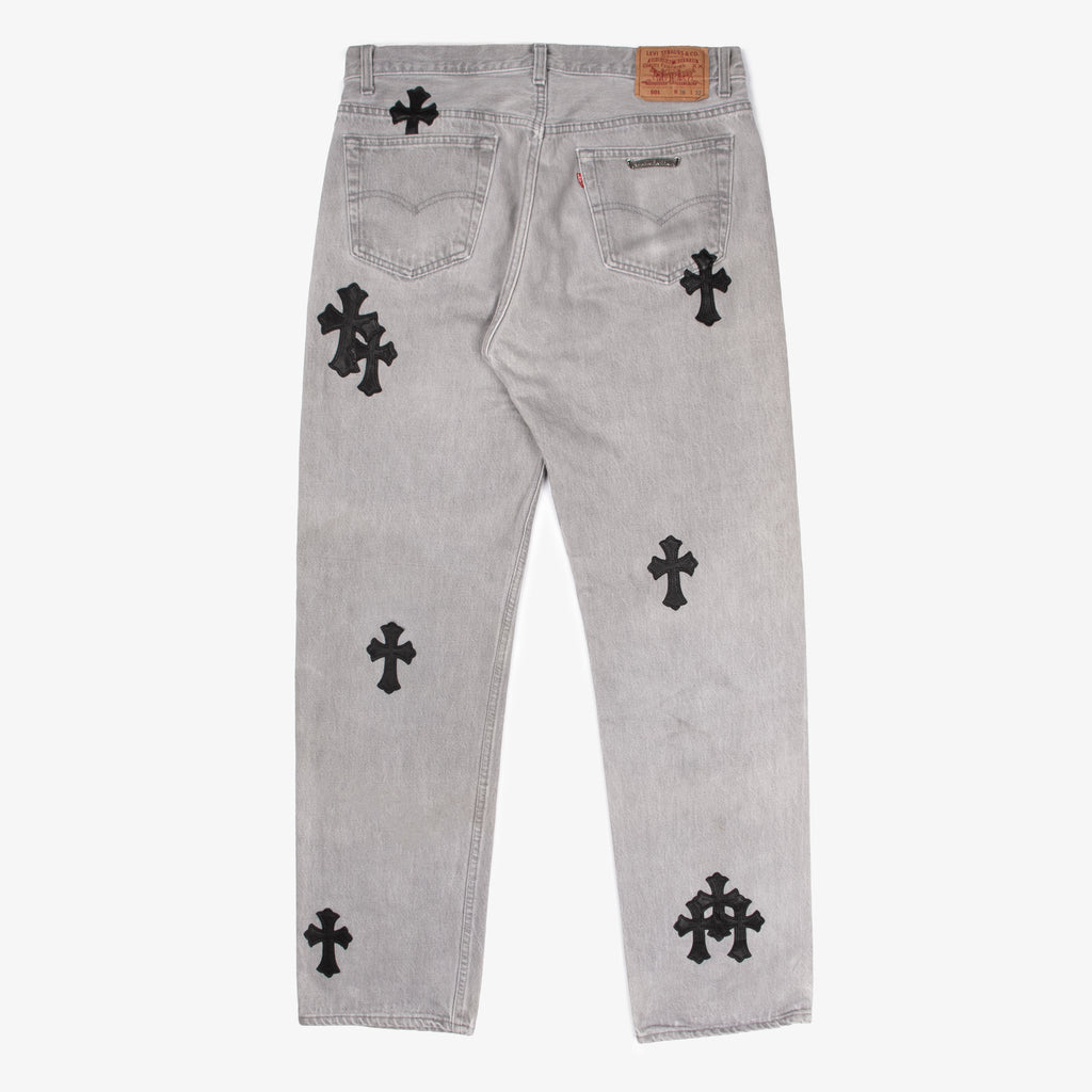 GREY CLASSIC CROSS PATCH DENIM