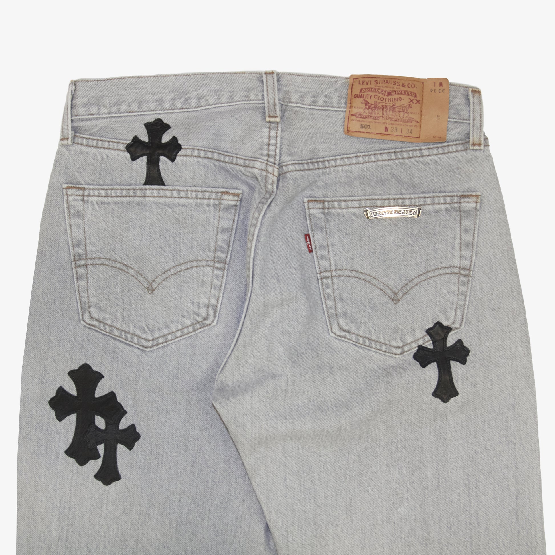 CHROME HEARTS CROSS PATCH DENIM