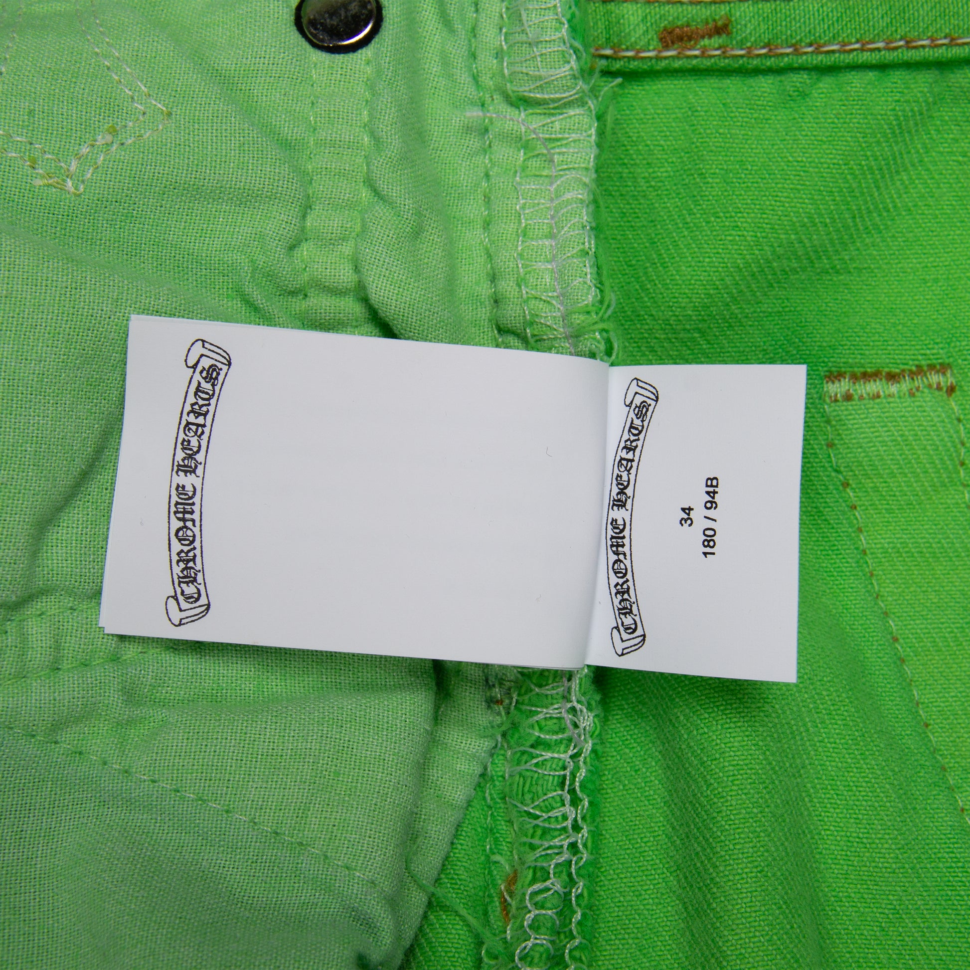 NYC EXCLUSIVE SEX RECORDS GREEN CROSS PATCH DENIM