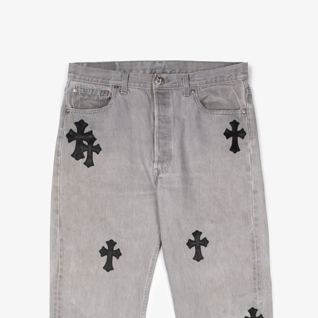 GREY CLASSIC CROSS PATCH DENIM